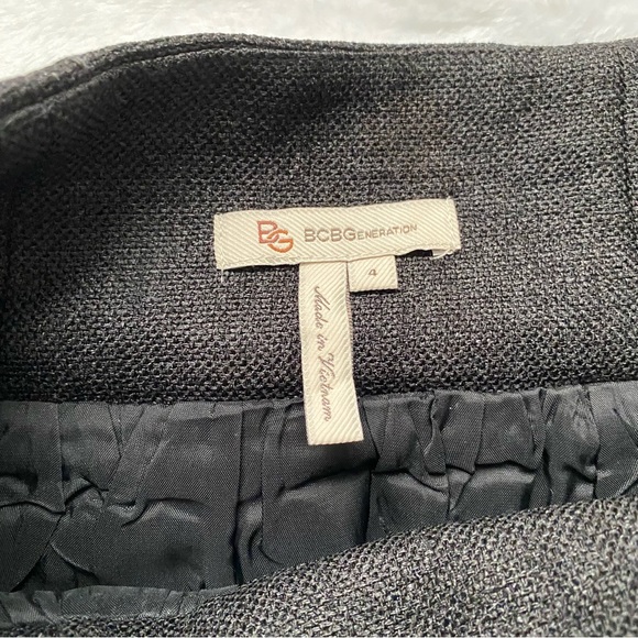 BCBG Pleated Charcoal Mini Skirt - Picture 6 of 11